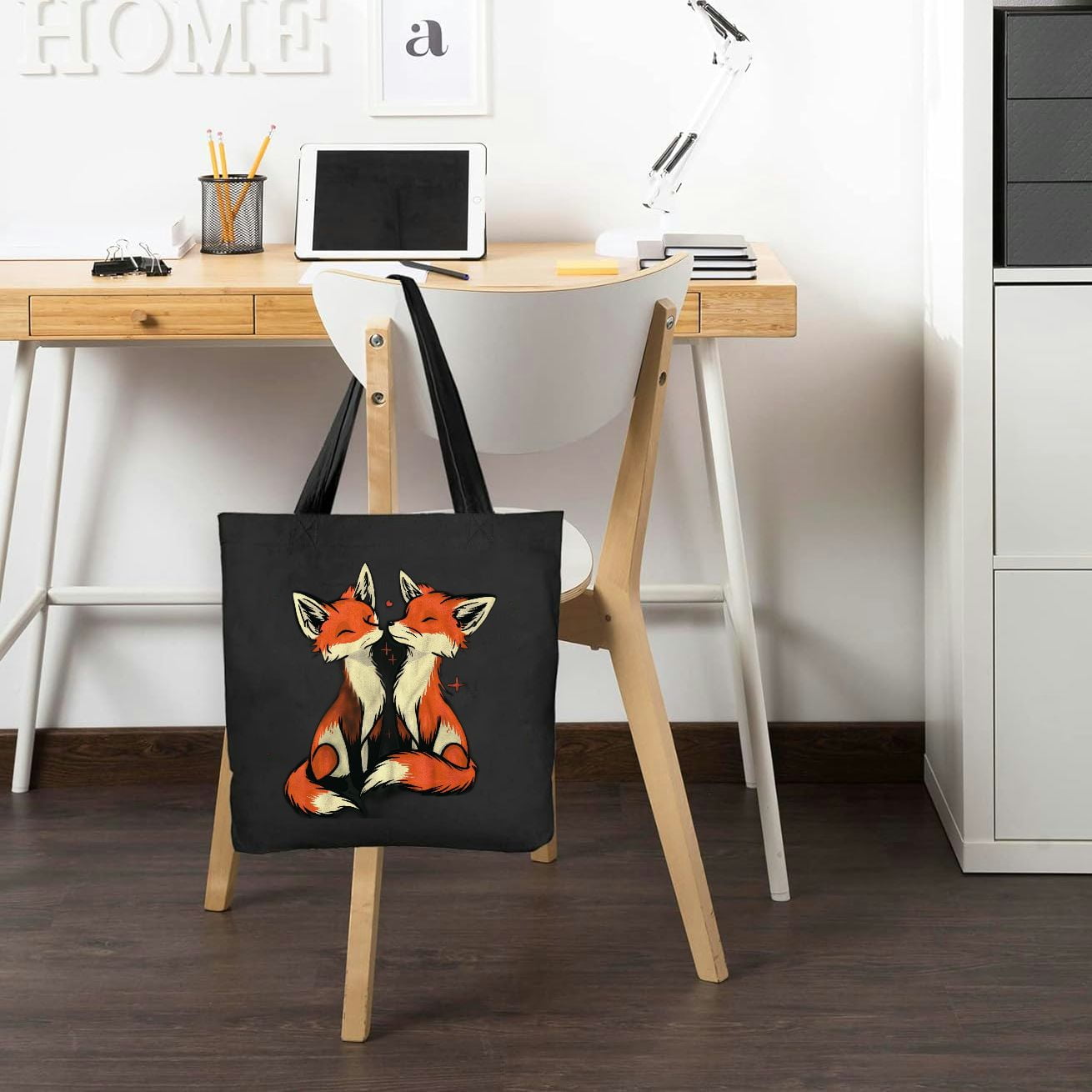 YANMS Canvas Tote Bag for Women Ibee 2 Pcs Cute Aesthetic