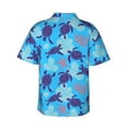 thumbnail image 3 of Uemuo Ornamental Turtles Printed Regular Fit Short Sleeve Casual Hawaiian Shirt for Men,Aloha shirt,Tropical shirt,Floral print shirt,Vacation Beach shirt-3X-Large, 3 of 9