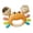Orange, variant on Baby Crab Rattle Toy- ABS Safe Toy for 0-6 Months Baby,Handheld Crab Shaped Toy for 6-12 Months, Early Education Grip & Smart Gift for Newborn Boys and Girls (Orange)