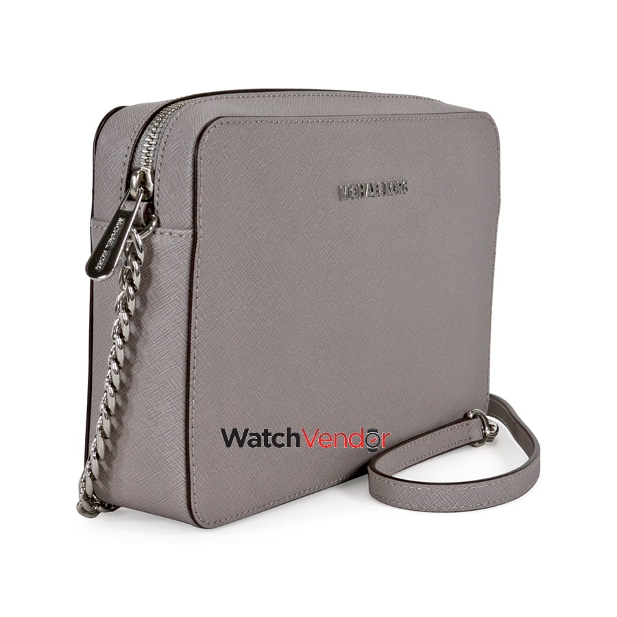 michael kors jet set crossbody pearl grey