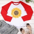 thumbnail image 3 of Chemise à Manches Longues pour Femmes Imprimé Tournesol T-Shirt Manches Longues, 3 of 4