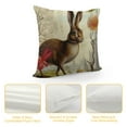 thumbnail image 4 of COMIO  Vintage French Rabbit Throw Pillow Cover Botanical Flower Mushroom Spring Decorative Pillow Case Modern Home Decor Square Pillowcase (Retro Bunny), 4 of 5