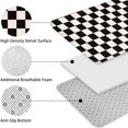 thumbnail image 5 of Black and White Checkered Pattern Bathroom Rugs Sets 3 Piece,Toilet Cover Set,Absorbent Non Slip Bathroom Mats Sets with U-Shaped Contour Rug Toilet Rug Set, 5 of 5