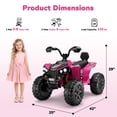 thumbnail image 5 of WOWEHICLE 24V 4WD Kids Ride On ATV, 800W Electric 4-Wheeler with 2 Seats, Max 5 MPH, Ages 3-8, Pink, 5 of 7