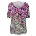 thumbnail image 2 of PATLOLLAV Summer Savings Clearance Womens Plus Size Short Sleeve Print V-Neck Tops Tee T-Shirt Blouse, 2 of 6