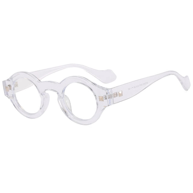 Lunettes de Lecture à Monture Ronde, Lunettes Anti-Lumière Bleue, Design de Marque de Luxe, UV400, Miroir Plat