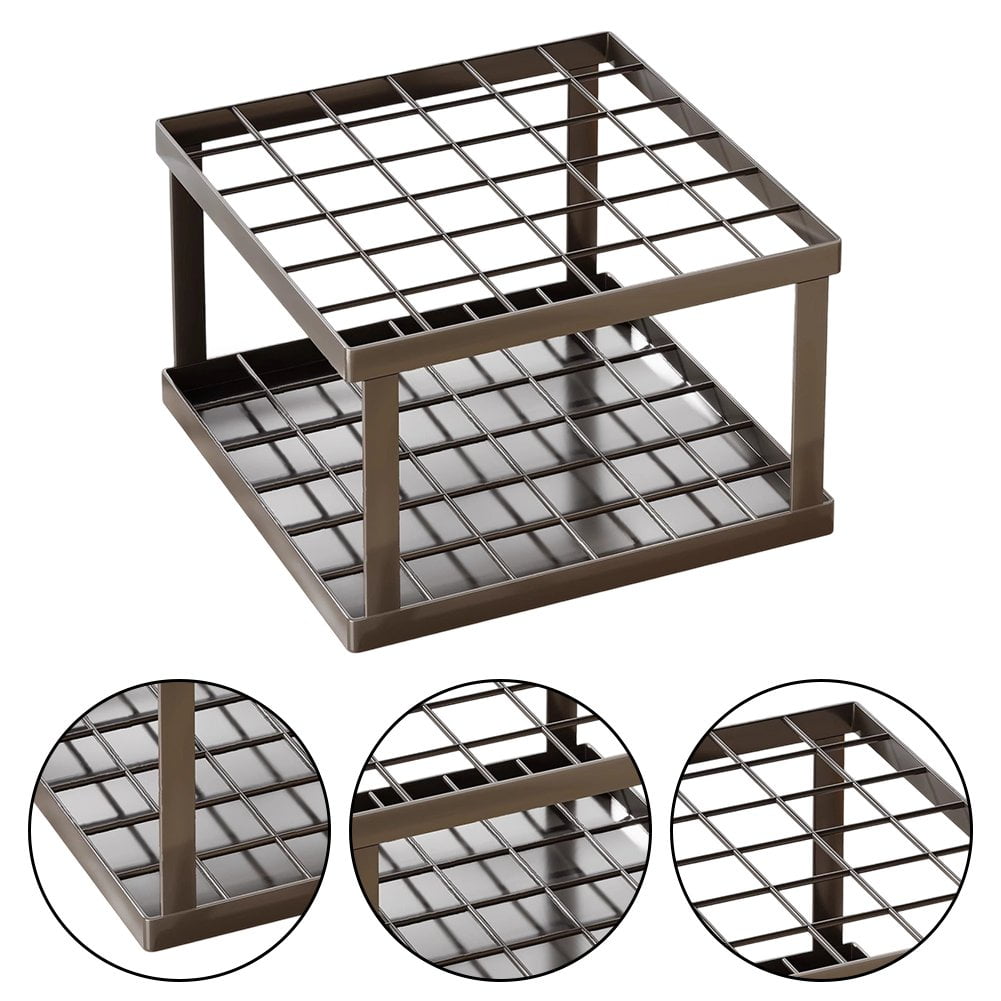 Iron Marker Organizer 36 Holes Paint Brush Holder Square Desktop Storage Box Large Pencil Shelves Makeup Brush Storage Organizer