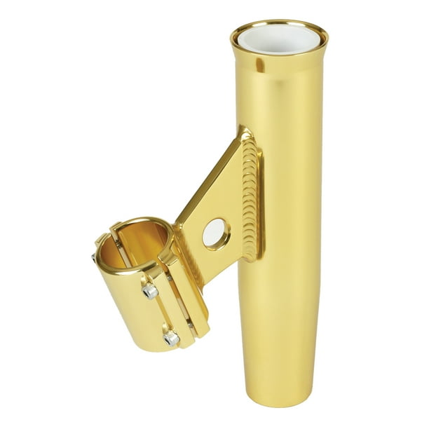 LEE'S CLAMP-ON ROD HOLDER GOLD ALUMINUM VERTICAL PIPE SIZE #3 