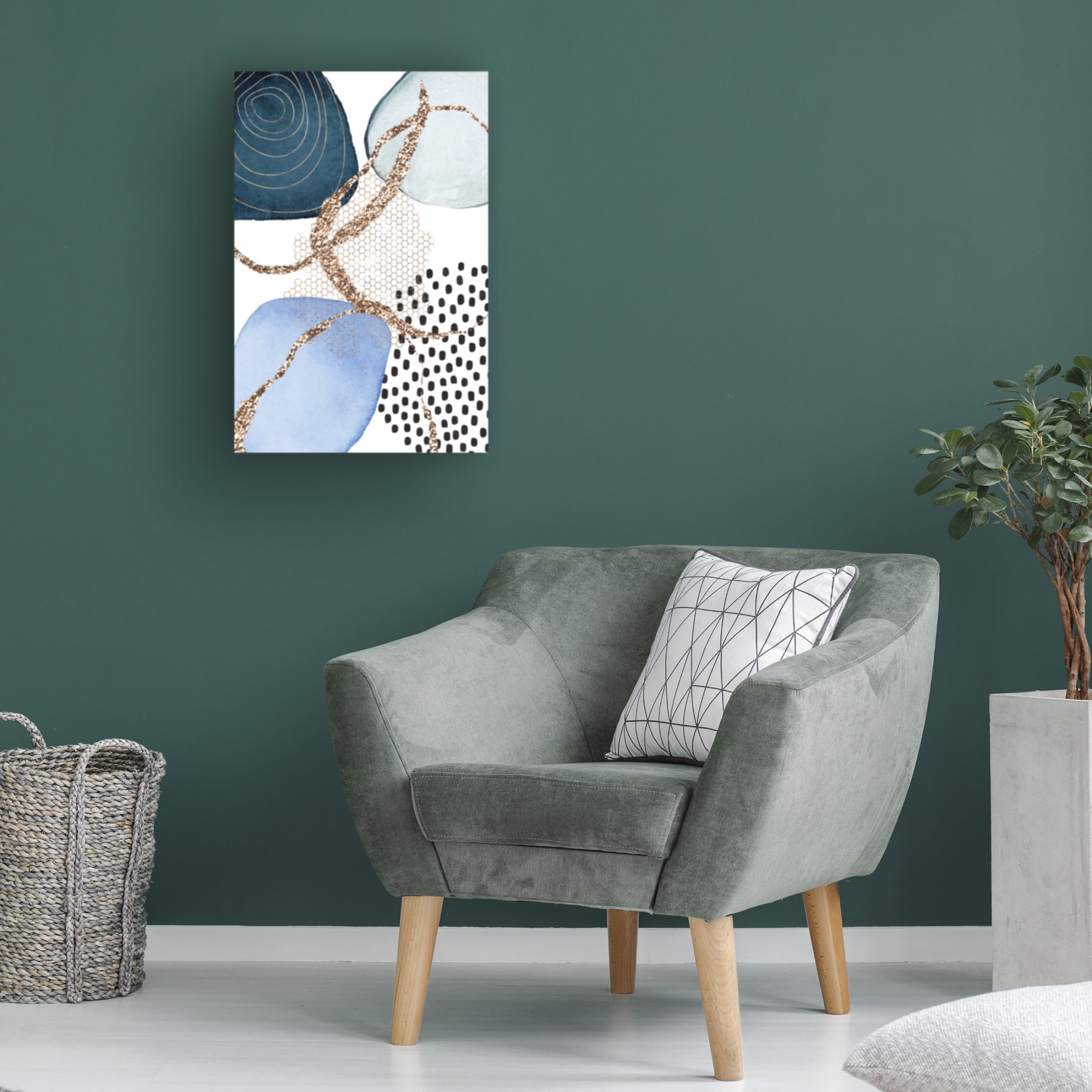 Trademark Fine Art Sally Ann Moss Aesthetic Blues 2 Canvas Wall Art