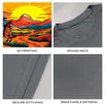 thumbnail image 4 of Coolnut Men's T Shirt Odor Protection Short, Cowboy Horse Desert Background Mens Short Sleeve Tees, Grey Crew-Neck Casual Tee Shirts, S, 4 of 6