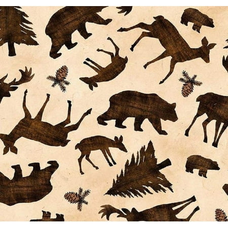 

Handmade Placemat or Table Runner Wildlife Cream
