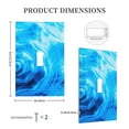 thumbnail image 5 of Kll Blue Shell Wall Plate,Gloss Finish,Standard Size 1 - 5" X 3", Polycarbonate Thermoplastic,Electric Receptacle Plug Covers, 5 of 8