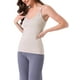 thumbnail image 1 of Camiseta sin mangas de mujer Inspire Chic, con escote en V, tirantes de espagueti, parte superior de pijama L color beige, 1 of 6