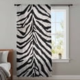 thumbnail image 3 of Black White Zebras Sheer Curtains 54 Inches Long, Vintage Abstract Art Light Filering Curtains, Breathable Simi Curtain Privacy Drapes for Kitchen Bathroom Nursery Lightweight Small Window Treatment, 3 of 9