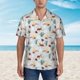 thumbnail image 2 of Fuzoiu Ragonfly And Ladybug Print Hawaiian Shirt for Men, Summer Beach Casual Short Sleeve Button Down Shirts, Men’s Beach Summer Shirts with Pocket,Medium, 2 of 7