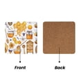 thumbnail image 2 of Xecao Honey Bee Set for MDF Cork Coaster 4 Pcs,Drink Coasters,Suit for House Warming Gifts New Home ,Coffee Table Decor-Square, 2 of 7