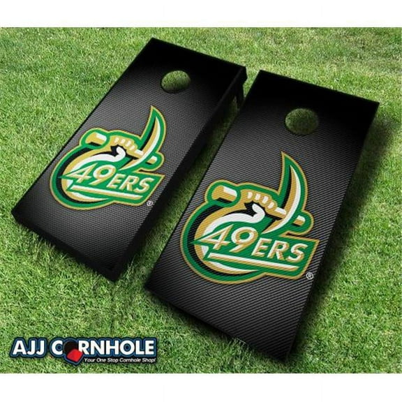 AJJCornhole 110-UNCCharlotteSlanted UNC Charlotte 49ers Slanted Theme Cornhole Set with Bags - 8 x 24 x 48 in.