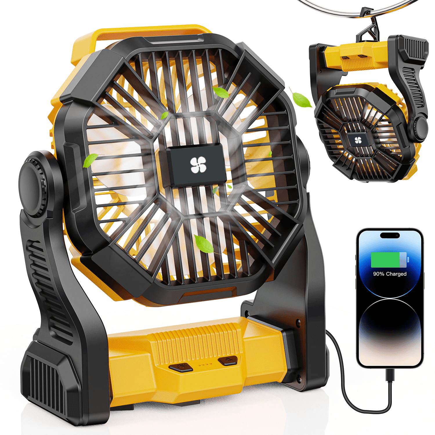 Gazeled Portable Battery Operated Fan with 5-inch Blades, USB