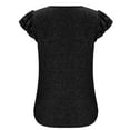 thumbnail image 6 of Timegard Tops for Women V Neck Ruffle Cap Sleeve Comfy Fitting Solid Color Tops Casual Summer Fashion, 6 of 7