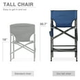 thumbnail image 3 of EVER ADVANCED Tall Directors Chair 30.7" Seat Height, Folding Chair Supports 350 lbs, Blue, 3 of 9