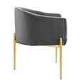 thumbnail image 2 of Modway Savour Tufted Performance Velvet Stainless Steel Accent Chair in Gray, 2 of 6