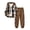 Brown, variant on Jolyshlid Boys 2 Pieces Sweatsuit Flannel Plaid Shirt Tops and Pants Set Casual Hoodie Outfits for Fall Winter,Gray,9-10Y