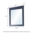 thumbnail image 6 of ANGELES HOME 33" x 32" Wall-Mounted Vanity Mirror, Solid Wooden Framed Makeup Mirror, Bathroom Wall Mirror for Bedroom Living Room Entryway, Navy Blue, 6 of 10