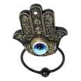 thumbnail image 4 of Sacred Symbols Hand of God Hamsa Palm Glass Evil Eye Decorative Door Knocker, 4 of 9