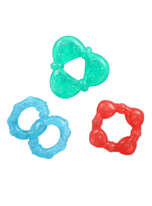 Bright Starts Stay Cool Teethers Gel-Filled 3 Pack, Chillable Teething Baby Toy, Ages 3 months +