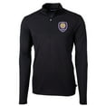 thumbnail image 2 of Men's-Cutter & Buck  Black Orlando City SC Big & Tall Virtue Eco Pique Recycled Quarter-Zip Top, 2 of 3