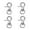 Silver, variant on 4pcs Zinc Alloy Lobster Claw Clasp Swivel Clips Snap Hooks - en