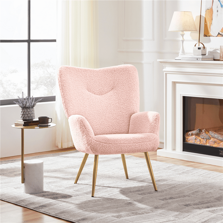 Pink high store back armchair