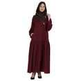 thumbnail image 5 of Bimba Islamic Long Dress With Printed Hijab Scarf Rayon Abaya Maxi Clothes For Muslim Women, 5 of 9