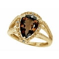 thumbnail image 2 of Star K � Pear Shape Genuine Smoky Quartz Halo Split Shank Big Stone Ring, 2 of 9