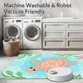 thumbnail image 5 of ODIKA 2'x3' Machine Washable Non-Slip Area Rug, Seaside Creature Wall Hanging Decoration Project High Traffic Rug with Pad, Blue, 619200, 5 of 8