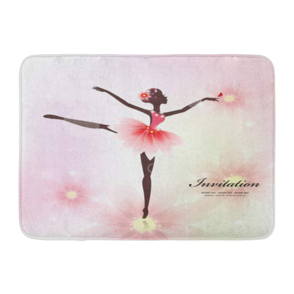 GODPOK Girl Ballerina Pretty Dancer for Your Design Ballet Abstract Rug Doormat Bath Mat 23.6x15