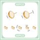 thumbnail image 3 of 60 piezas de aretes de botón con cabujón chapado en oro de 18 quilates de 10 mm, bandejas de acero inoxidable para aretes, bandejas de bisel, accesorios para aretes con cierre de aro., 3 of 9