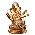 thumbnail image 4 of CoudarTitie Lord Ganesha Statue Resin Buddha Sculpture for Living Room Gifts Centerpiece Gold 8.5x7x10.5cm, 4 of 9