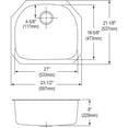 thumbnail image 6 of Elkay Dxuh21189 Dayton 23-1/2" Single Basin Undermount Stainless Steel Kitchen Sink -, 6 of 6