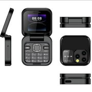 RFUGUG Mini Folding Feature Phone, Compact Flip Phone for Seniors, Easy-to-Use Button Mobile, and Pocket-Sized Elderly Cell Phone, Perfect for Simple and Reliable Communication