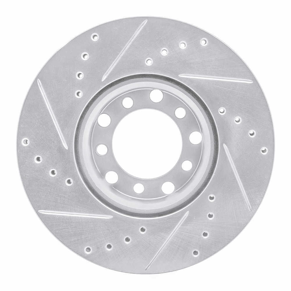 Dynamic Friction Company 631-63010R DFC Brake Rotor - Drilled And Slotted - Silver
