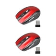 thumbnail image 4 of jesticaly Computer 2.4Ghz Wireless Optical Mouse Quick Speed Low Latency 6 Buttons Plastic Gaming Mice Desktop PC Portable Red 2Set, 4 of 6