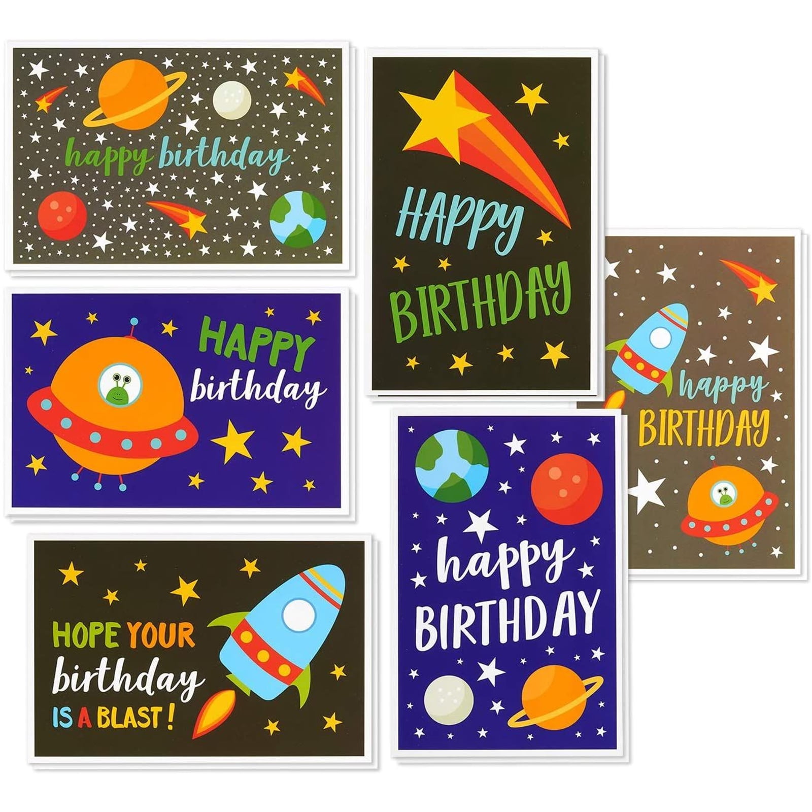 Birthday Cards 48pc Bulk Happy Birthday Card with Envelopes Box Set 48 ...