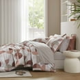 thumbnail image 2 of Regency Heights Queen Size Comforter Set, 9-Piece Bed in a Bag Queen, Round Geometric Print Bedding Comforter Set with Sheets, Terracotta, 2 of 10