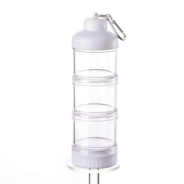 Bewildely Embudo dispensador de proteínas con caja de almacenamiento y caja de almacenamiento de alimentos de cocina de grado alimenticio, Organizadores de utensilios de cocina transparente