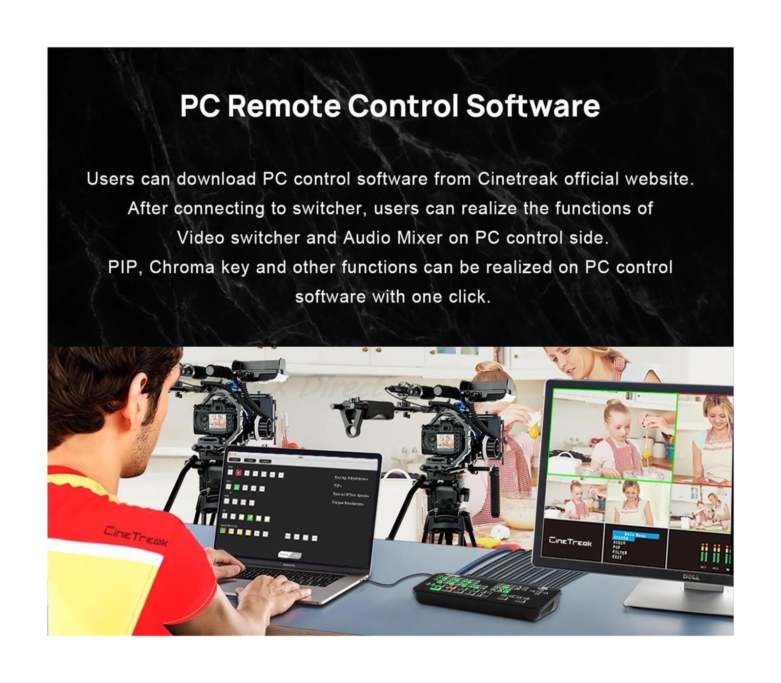 Mixer MiNi 4-CH FHD Video Live-Streaming Multi-view And Recording