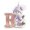 R, variant on Purple Snowman Letter Ornament, Flat Acrylic Single Initial Pendant, Xmas Snowman Letter Hanging Decor for Christmas Tree