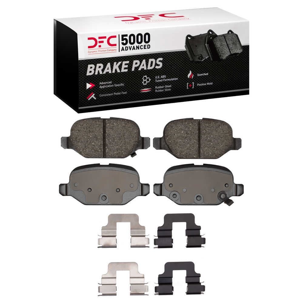 Dynamic Friction Company 1551-1569-01 DFC 5000 Advanced Brake Pads - Ceramic and Hardware Kit - OE