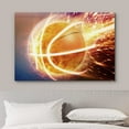 thumbnail image 3 of wall26 Canvas Wall Art Print Set Fiery Sparks Fly from Basketball Sports Athletes Digital Art Modern Art Modern Scenic Colorful Fun Ultra for Living Room, Bedroom, Office - 32"x48", 3 of 5
