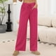 thumbnail image 2 of Amzcrzy Pantalones Mujer A Rayas Informales Cintura Alta Cordón Elástico Tipo Bóxer Cómodos Holgados Anchos Con Bolsillos Tallas S-2XL Rosa, 2 of 8